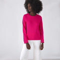 Bright Magenta - Back - B&C Womens-Ladies Organic Sweatshirt