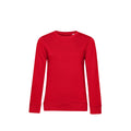 Red - Front - B&C Womens-Ladies Organic Sweatshirt