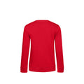 Red - Back - B&C Womens-Ladies Organic Sweatshirt