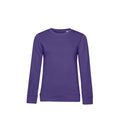 Radiant Purple - Front - B&C Womens-Ladies Organic Sweatshirt