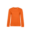 Orange - Front - B&C Womens-Ladies Organic Sweatshirt