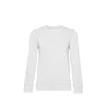 White - Front - B&C Womens-Ladies Organic Sweatshirt