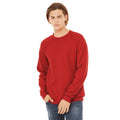 Burnt Red - Back - Bella + Canvas Unisex Adult Fleece Raglan Sweatshirt