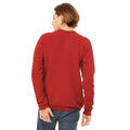 Burnt Red - Side - Bella + Canvas Unisex Adult Fleece Raglan Sweatshirt
