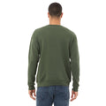 Military Green - Back - Bella + Canvas Unisex Adult Fleece Drop Shoulder Sweatshirt