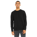 Black - Front - Bella + Canvas Unisex Adult Fleece Drop Shoulder Sweatshirt