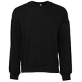 DTG Black - Front - Bella + Canvas Unisex Adult Fleece Drop Shoulder Sweatshirt