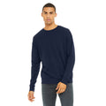 Navy - Front - Bella + Canvas Unisex Adult Fleece Drop Shoulder Sweatshirt