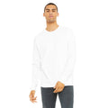 White - Front - Bella + Canvas Unisex Adult Fleece Drop Shoulder Sweatshirt