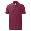 Burgundy - Front - Fruit of the Loom Mens Tailored Polo Shirt