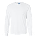 White - Front - Gildan Mens Plain Crew Neck Ultra Cotton Long Sleeve T-Shirt