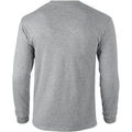 Sport Grey - Back - Gildan Mens Plain Crew Neck Ultra Cotton Long Sleeve T-Shirt