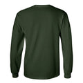 Forest Green - Back - Gildan Mens Plain Crew Neck Ultra Cotton Long Sleeve T-Shirt
