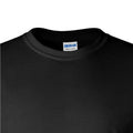 Black - Side - Gildan Mens Plain Crew Neck Ultra Cotton Long Sleeve T-Shirt