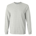 Ash Grey - Front - Gildan Mens Plain Crew Neck Ultra Cotton Long Sleeve T-Shirt