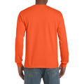 Orange - Pack Shot - Gildan Mens Plain Crew Neck Ultra Cotton Long Sleeve T-Shirt