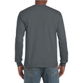 Charcoal - Pack Shot - Gildan Mens Plain Crew Neck Ultra Cotton Long Sleeve T-Shirt