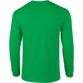 Irish Green - Back - Gildan Mens Plain Crew Neck Ultra Cotton Long Sleeve T-Shirt