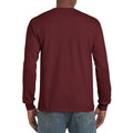 Maroon - Pack Shot - Gildan Mens Plain Crew Neck Ultra Cotton Long Sleeve T-Shirt