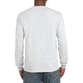 Ash Grey - Pack Shot - Gildan Mens Plain Crew Neck Ultra Cotton Long Sleeve T-Shirt