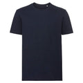 French Navy - Front - Russell Mens Pure Organic Short-Sleeved T-Shirt