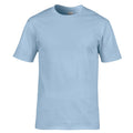 Light Blue - Front - Gildan Mens Premium Cotton Ring Spun Short Sleeve T-Shirt