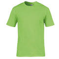 Lime - Front - Gildan Mens Premium Cotton Ring Spun Short Sleeve T-Shirt