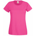 Fuchsia - Front - Fruit Of The Loom Ladies-Womens Lady-Fit Valueweight Short Sleeve T-Shirt (Pack Of 5)
