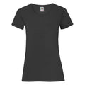 Black - Front - Fruit Of The Loom Ladies-Womens Lady-Fit Valueweight Short Sleeve T-Shirt (Pack Of 5)