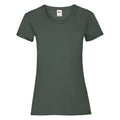 Bottle Green - Front - Fruit Of The Loom Ladies-Womens Lady-Fit Valueweight Short Sleeve T-Shirt (Pack Of 5)