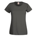 Light Graphite - Front - Fruit Of The Loom Ladies-Womens Lady-Fit Valueweight Short Sleeve T-Shirt (Pack Of 5)