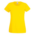 Yellow - Front - Fruit Of The Loom Ladies-Womens Lady-Fit Valueweight Short Sleeve T-Shirt (Pack Of 5)