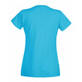Azure Blue - Back - Fruit Of The Loom Ladies-Womens Lady-Fit Valueweight Short Sleeve T-Shirt (Pack Of 5)