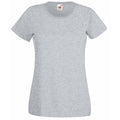 Heather Grey - Front - Fruit Of The Loom Ladies-Womens Lady-Fit Valueweight Short Sleeve T-Shirt (Pack Of 5)