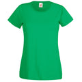 Kelly Green - Front - Fruit Of The Loom Ladies-Womens Lady-Fit Valueweight Short Sleeve T-Shirt (Pack Of 5)