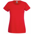 Red - Front - Fruit Of The Loom Ladies-Womens Lady-Fit Valueweight Short Sleeve T-Shirt (Pack Of 5)