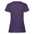 Purple - Back - Fruit Of The Loom Ladies-Womens Lady-Fit Valueweight Short Sleeve T-Shirt (Pack Of 5)