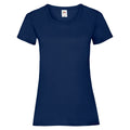 Navy - Front - Fruit Of The Loom Ladies-Womens Lady-Fit Valueweight Short Sleeve T-Shirt (Pack Of 5)