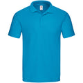 Azure Blue - Front - Fruit Of The Loom Mens Original Polo Shirt