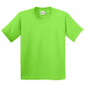 Lime - Front - Gildan Youth Unisex Heavy Cotton T-Shirt