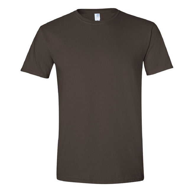 Dark Chocolate - Front - Gildan Mens Short Sleeve Soft-Style T-Shirt