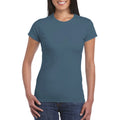 Indigo Blue - Side - Gildan Ladies Soft Style Short Sleeve T-Shirt