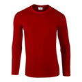Red - Front - Gildan Mens Soft Style Long Sleeve T-Shirt