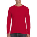 Red - Back - Gildan Mens Soft Style Long Sleeve T-Shirt