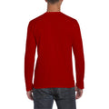 Red - Side - Gildan Mens Soft Style Long Sleeve T-Shirt