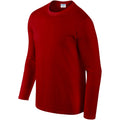 Red - Pack Shot - Gildan Mens Soft Style Long Sleeve T-Shirt
