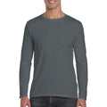 Charcoal - Back - Gildan Mens Soft Style Long Sleeve T-Shirt