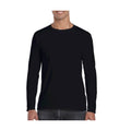 Black - Back - Gildan Mens Soft Style Long Sleeve T-Shirt