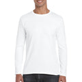 White - Back - Gildan Mens Soft Style Long Sleeve T-Shirt