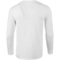 White - Lifestyle - Gildan Mens Soft Style Long Sleeve T-Shirt